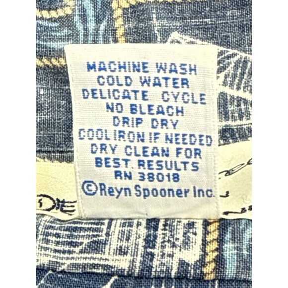 Dietrich Varez Reyn Spooner Mens Nautical Sailboat Print Blue‎ Button-Down Shirt - Picture 8 of 9